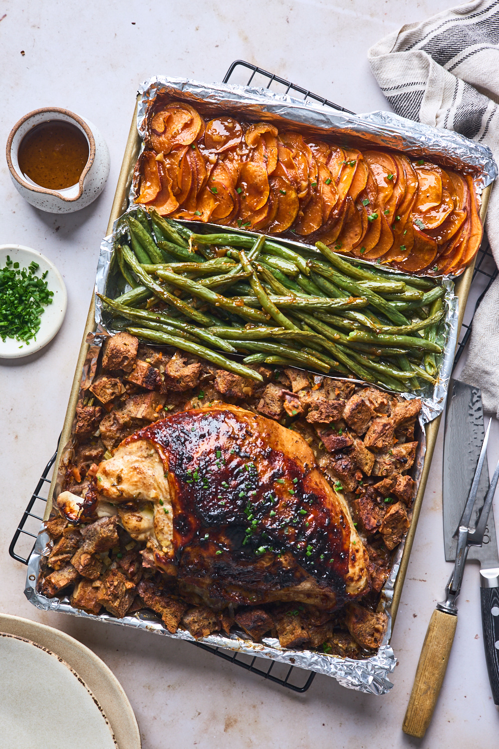 Asian Style Sheet Pan Turkey Dinner