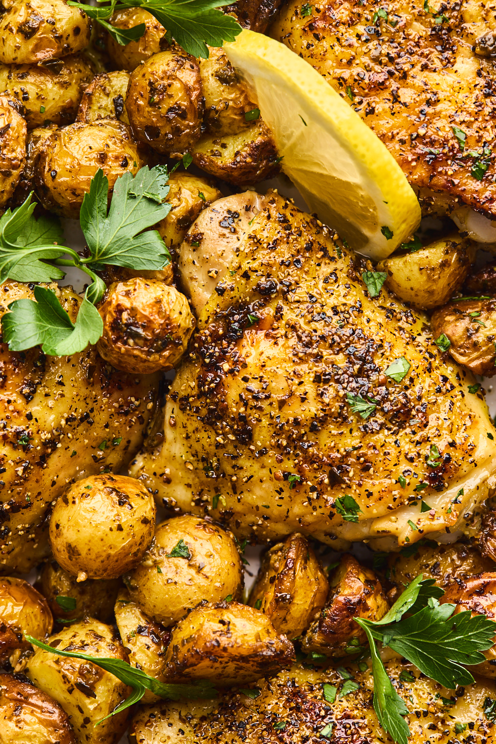 Sheet Pan Lemony Chicken With Potatoes and Green Beans