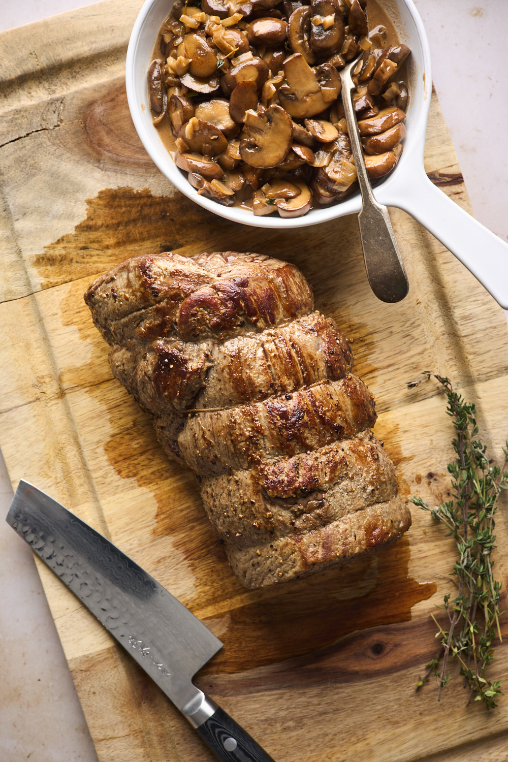 Beef Tenderloin With Creamy Mushroom Sauce