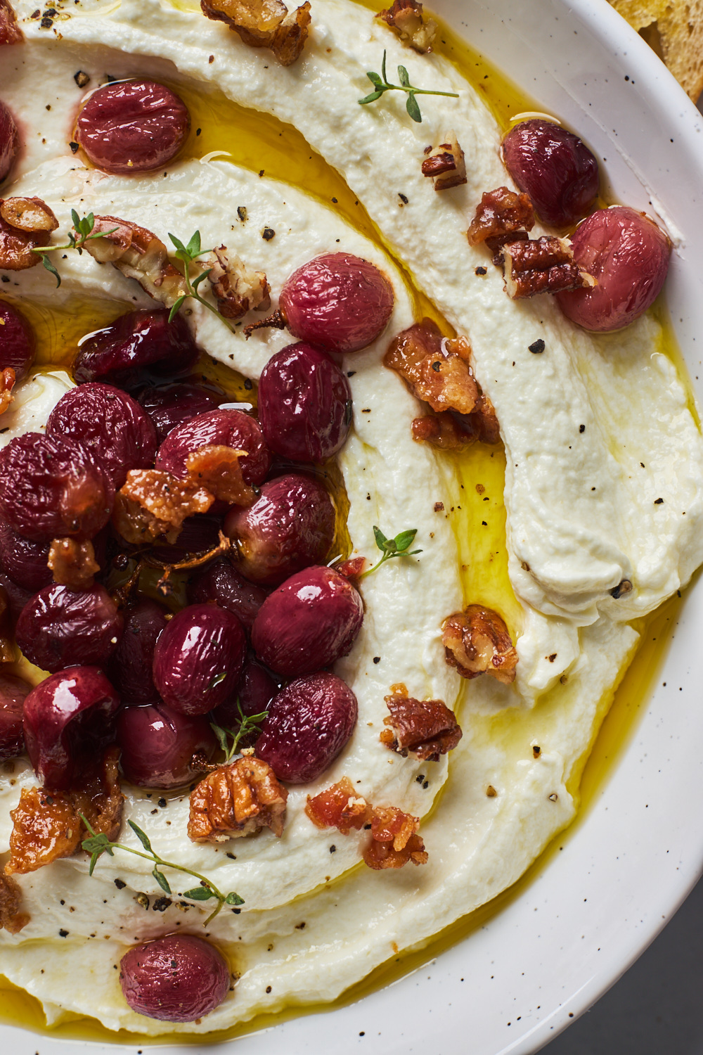 Whipped Goat Cheese With Roasted Balsamic Grapes