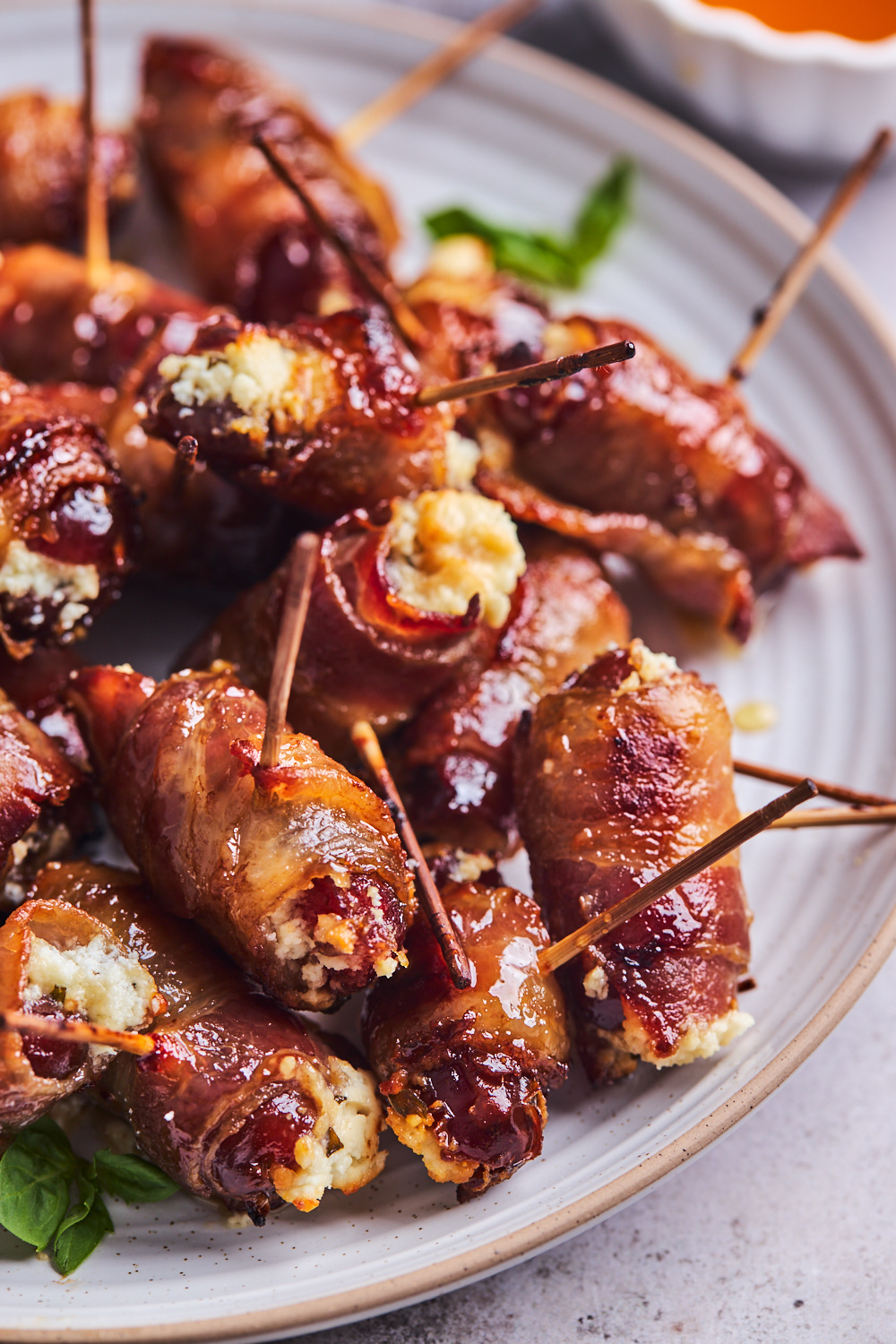 Bacon Wrapped Goat Cheese–stuffed Dates