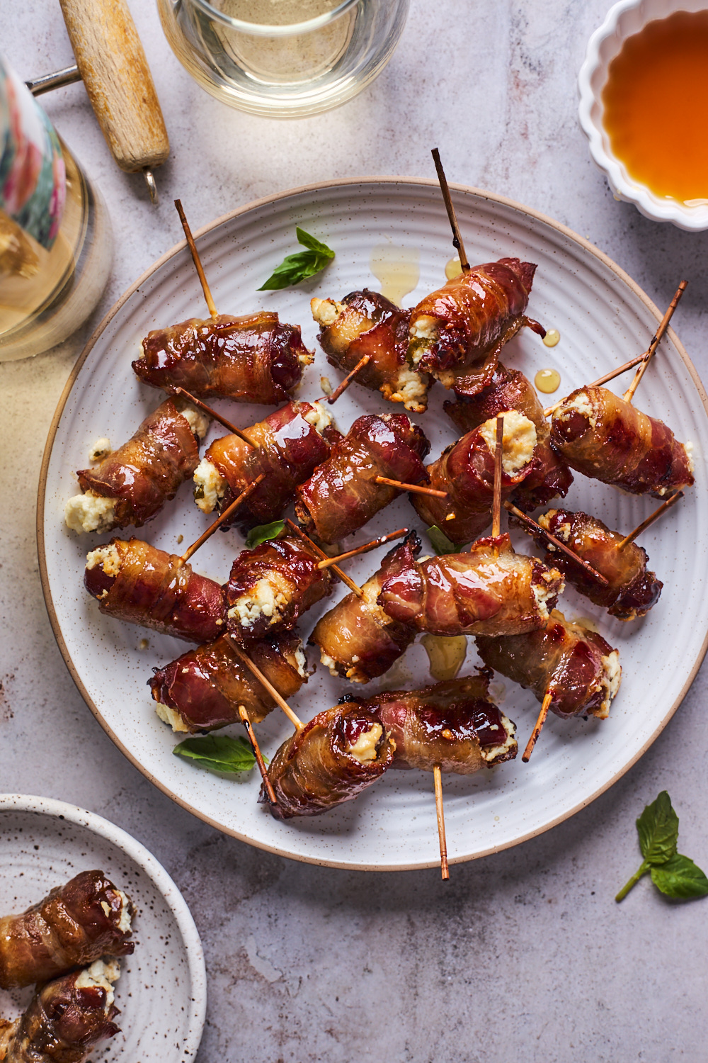 Bacon Wrapped Goat Cheese–stuffed Dates