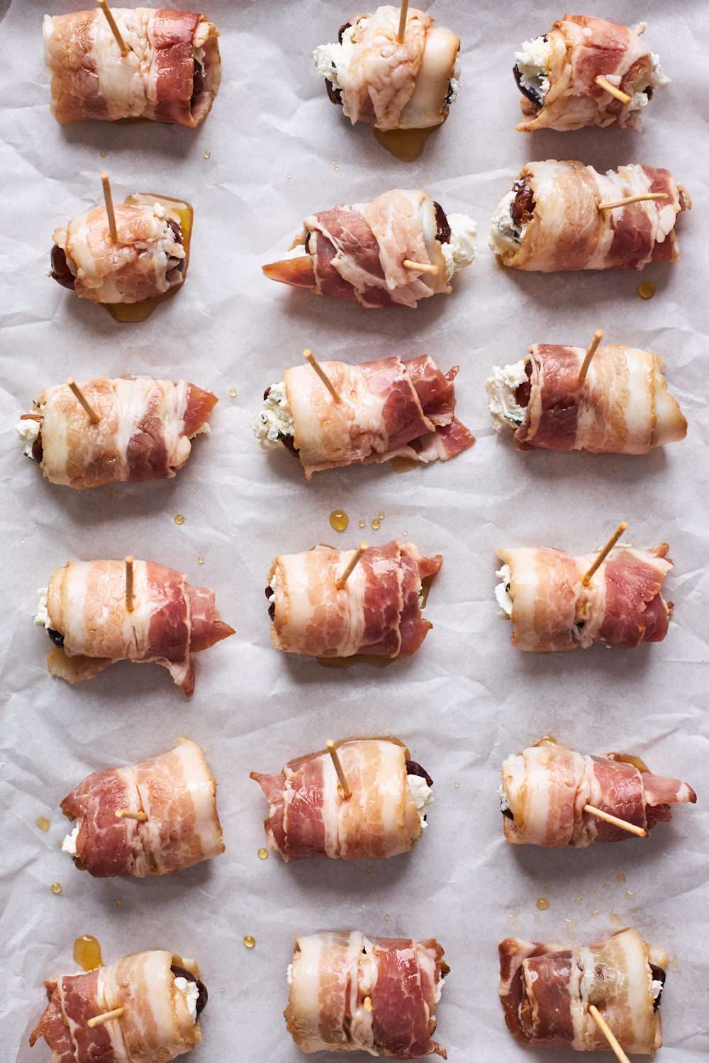 Bacon Wrapped Goat Cheese–stuffed Dates