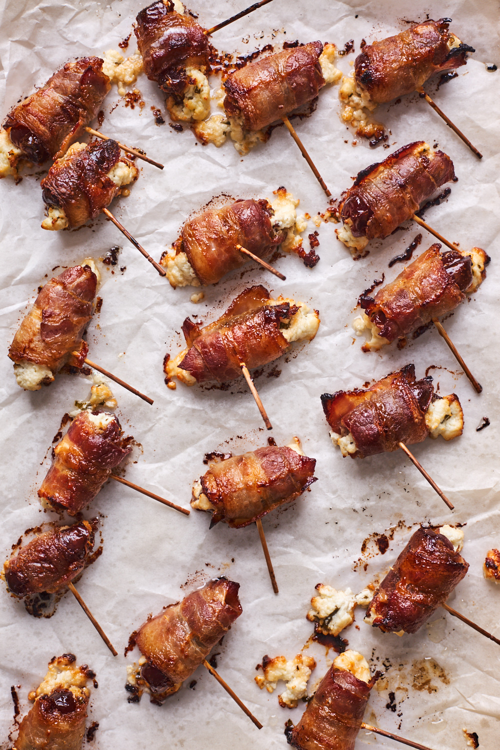 Bacon Wrapped Goat Cheese–stuffed Dates