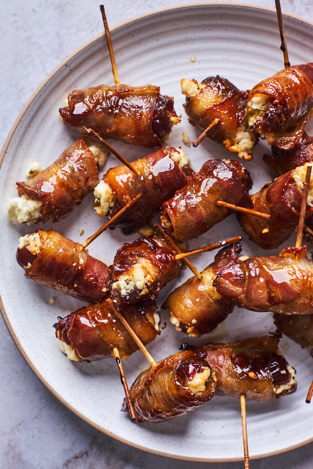 Bacon Wrapped Goat Cheese Stuffed Dates