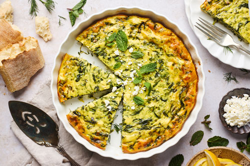 Easy Crustless Quiche - Greekstyle