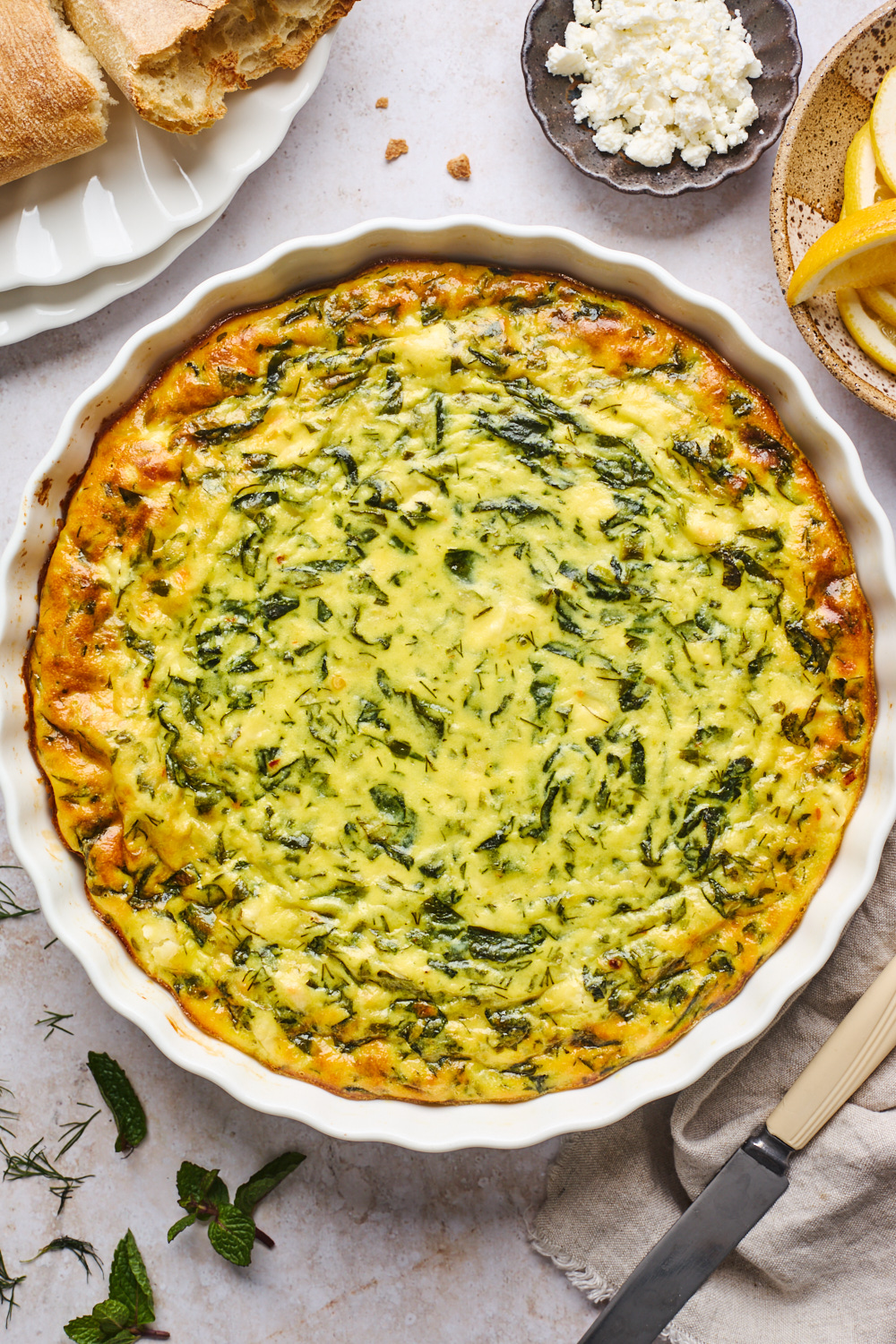 Greekstyle Crustless Quiche