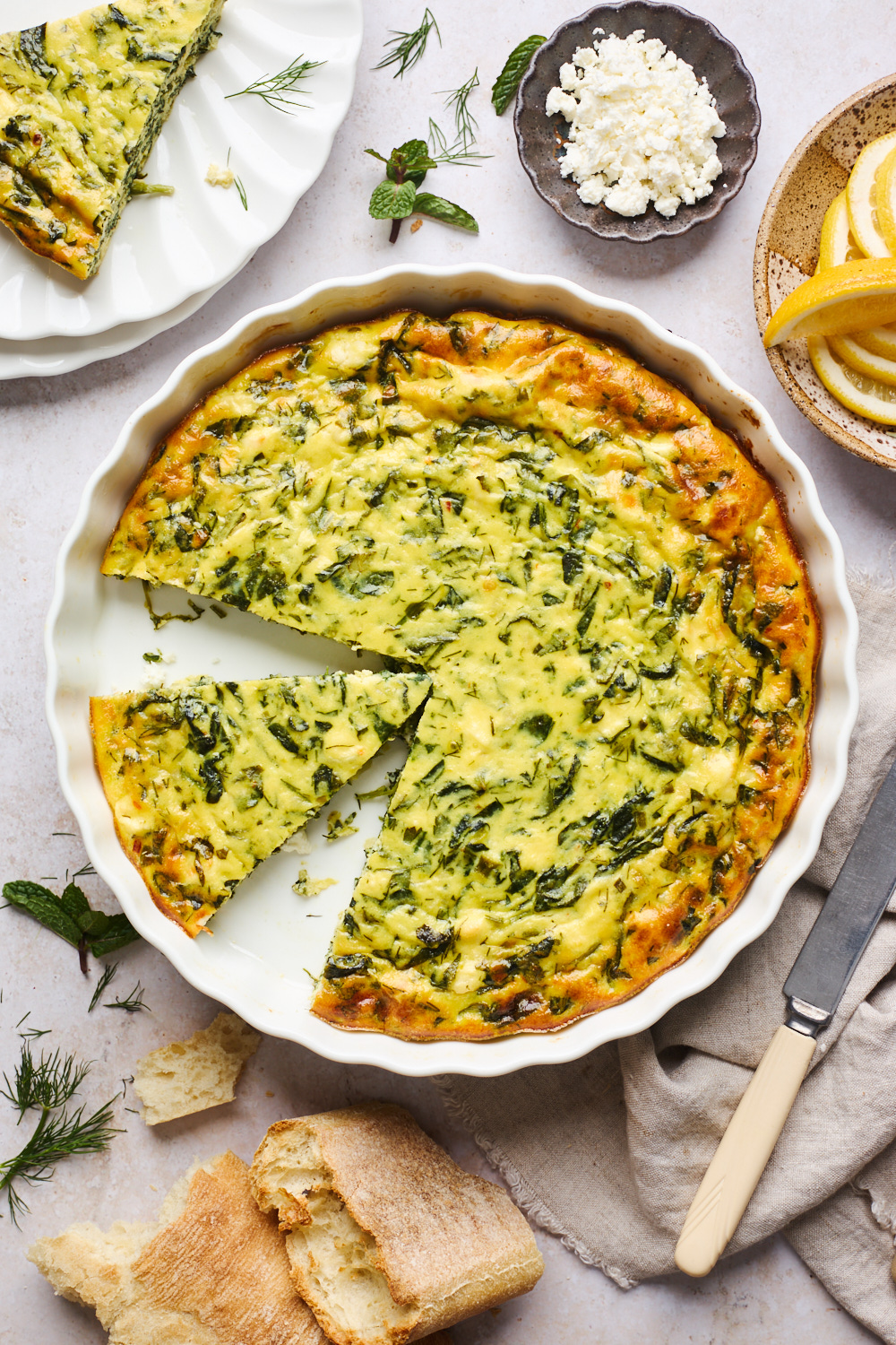 Greekstyle Crustless Quiche