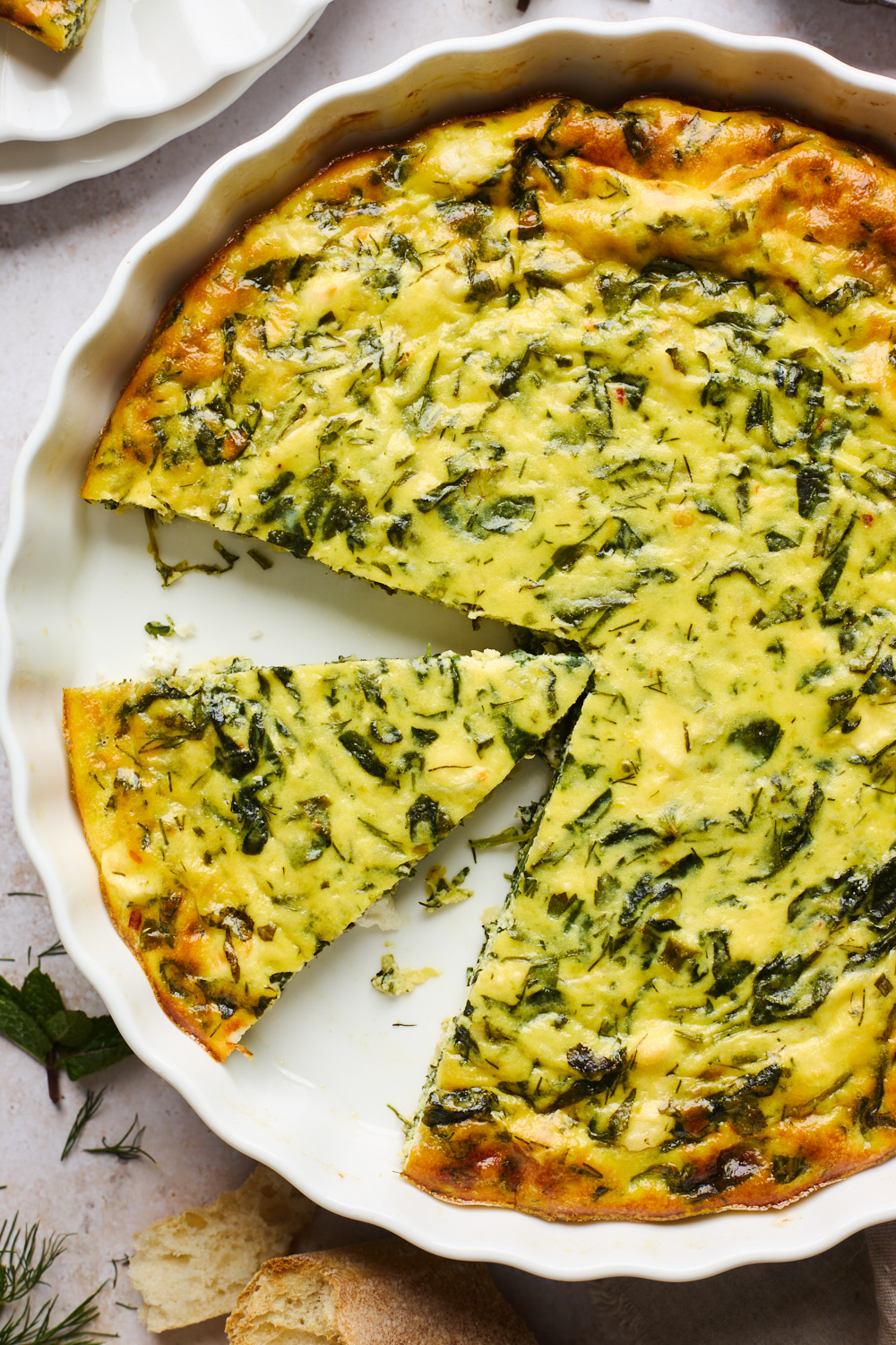 Greekstyle Crustless Quiche