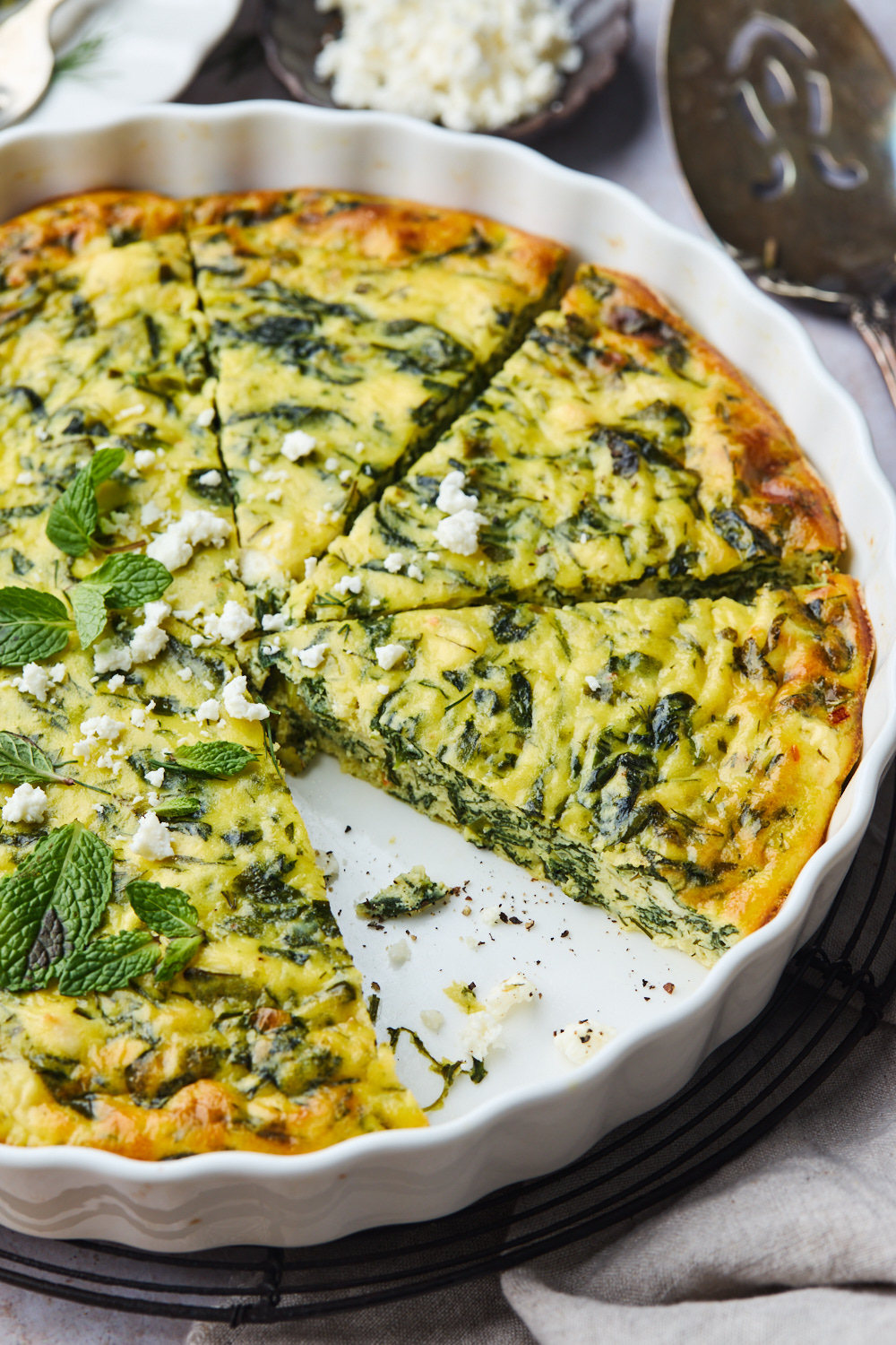 Greekstyle Crustless Quiche