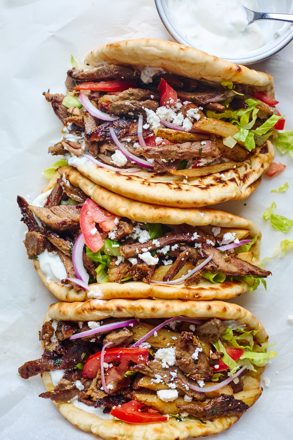 Leftover Roasted Lamb Gyros