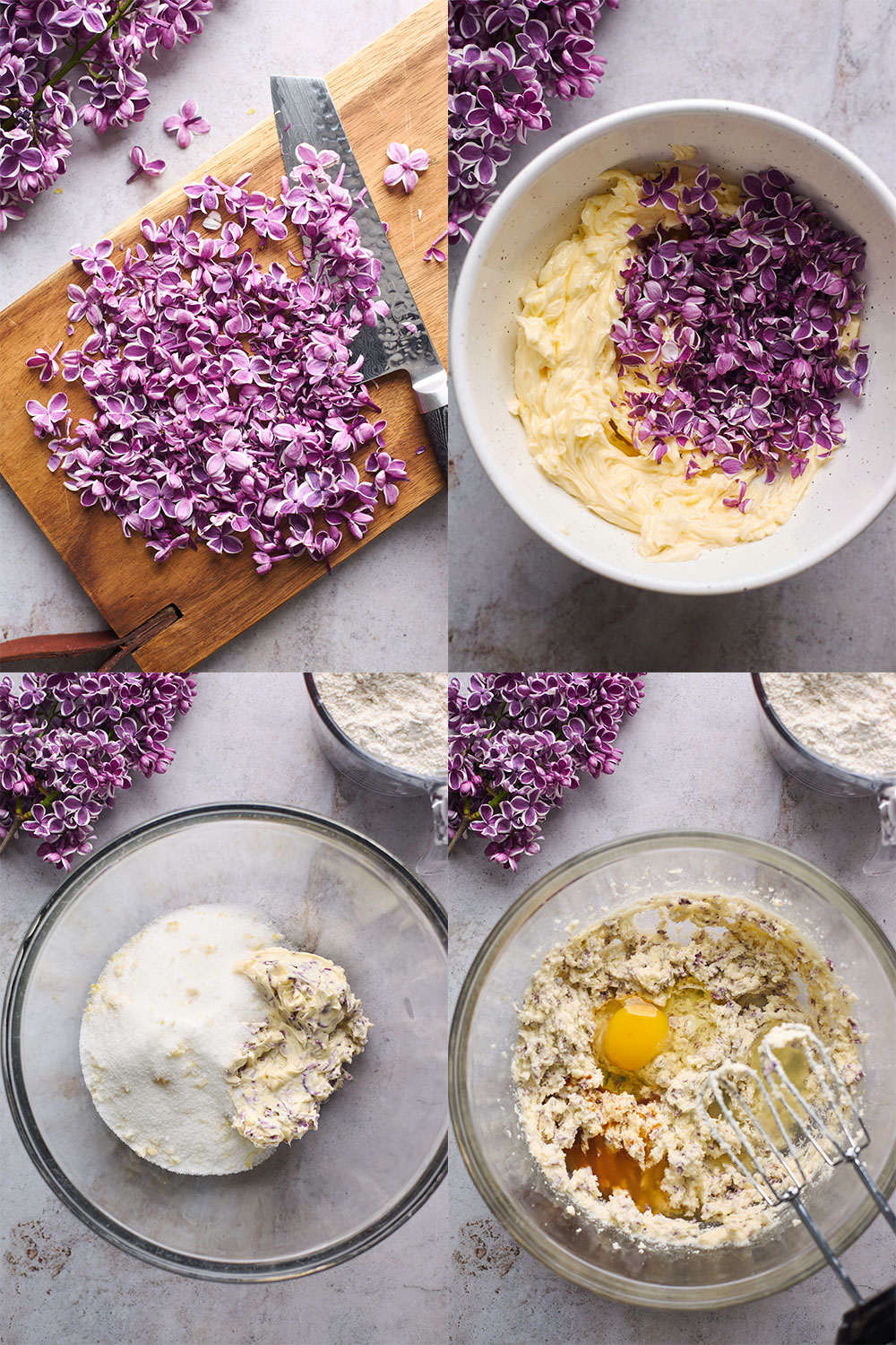 Lemon Lilac Sugar Cookies