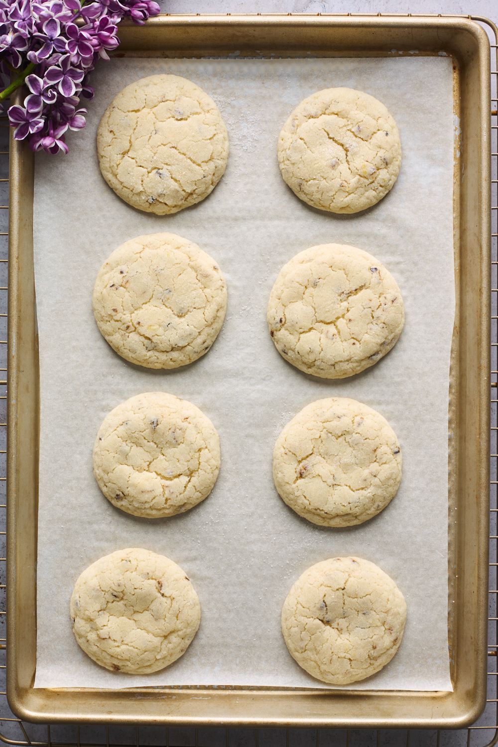 Lemon Lilac Sugar Cookies