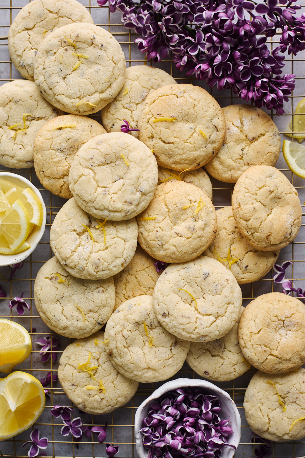 Lemon Lilac Sugar Cookies