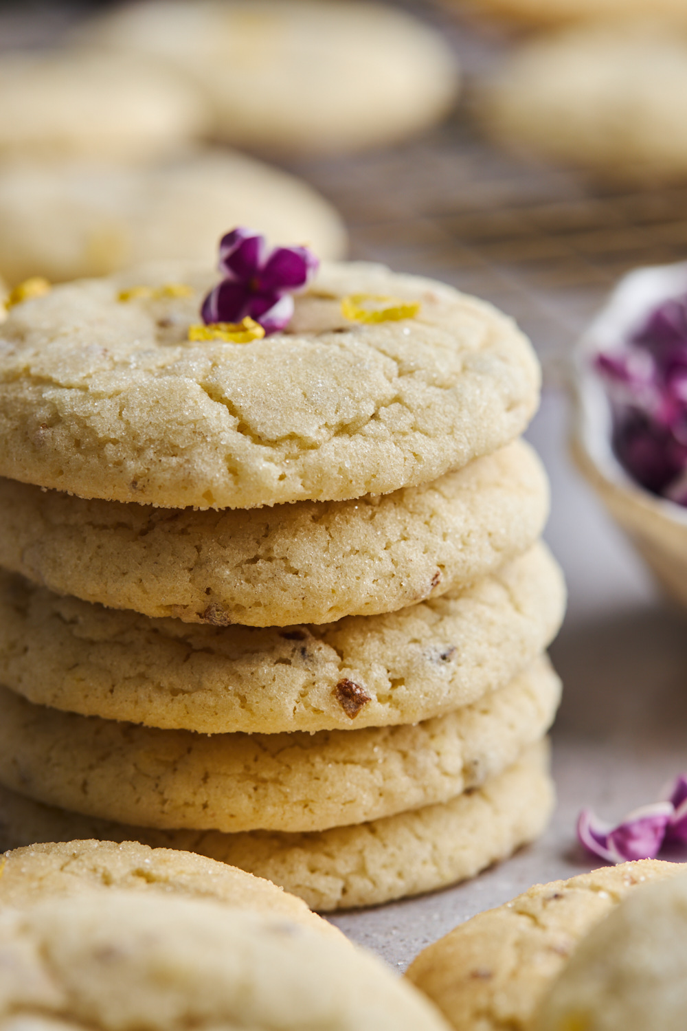 Lemon Lilac Sugar Cookies