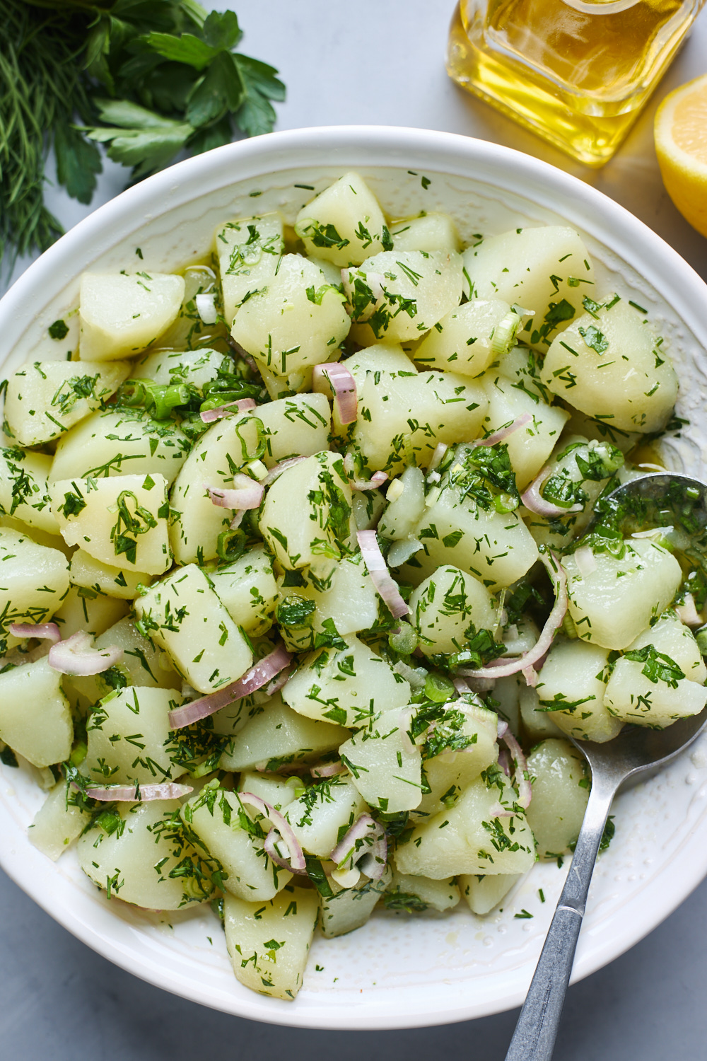 Greek-style potato salad