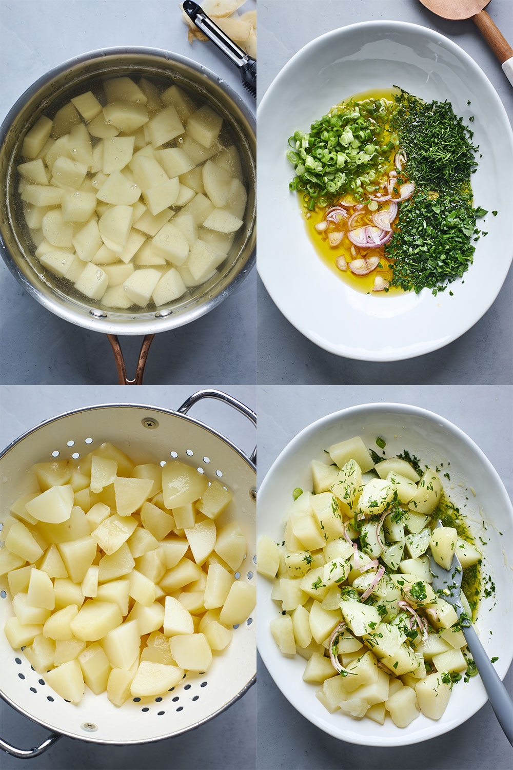 Greek-style potato salad
