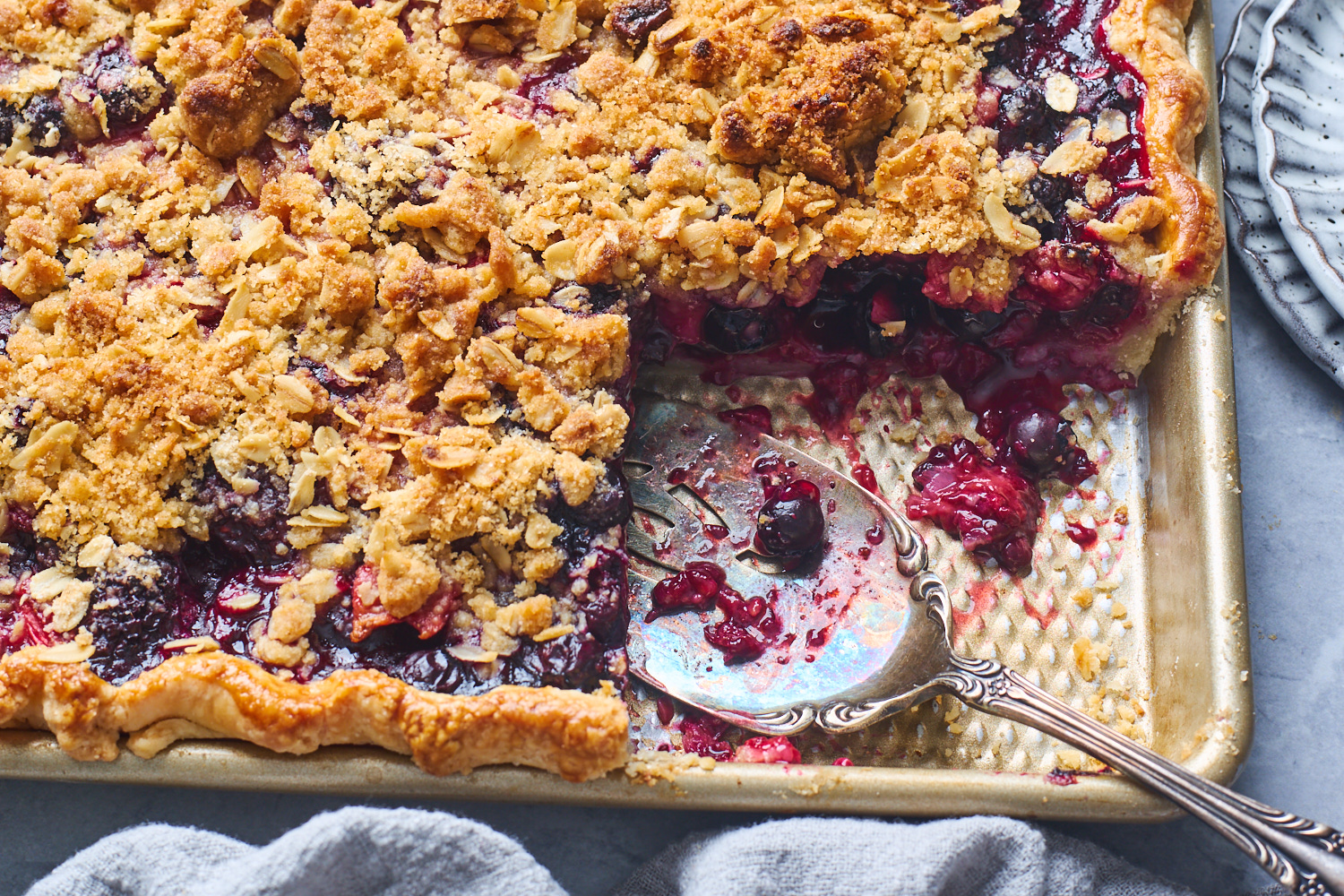 Homemade Blueberry Slab Pie