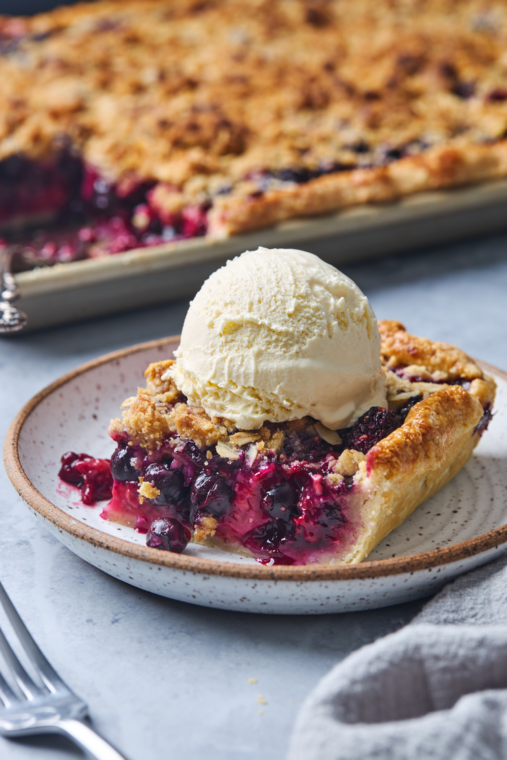 Mixed Berry Crumble Slab Pie