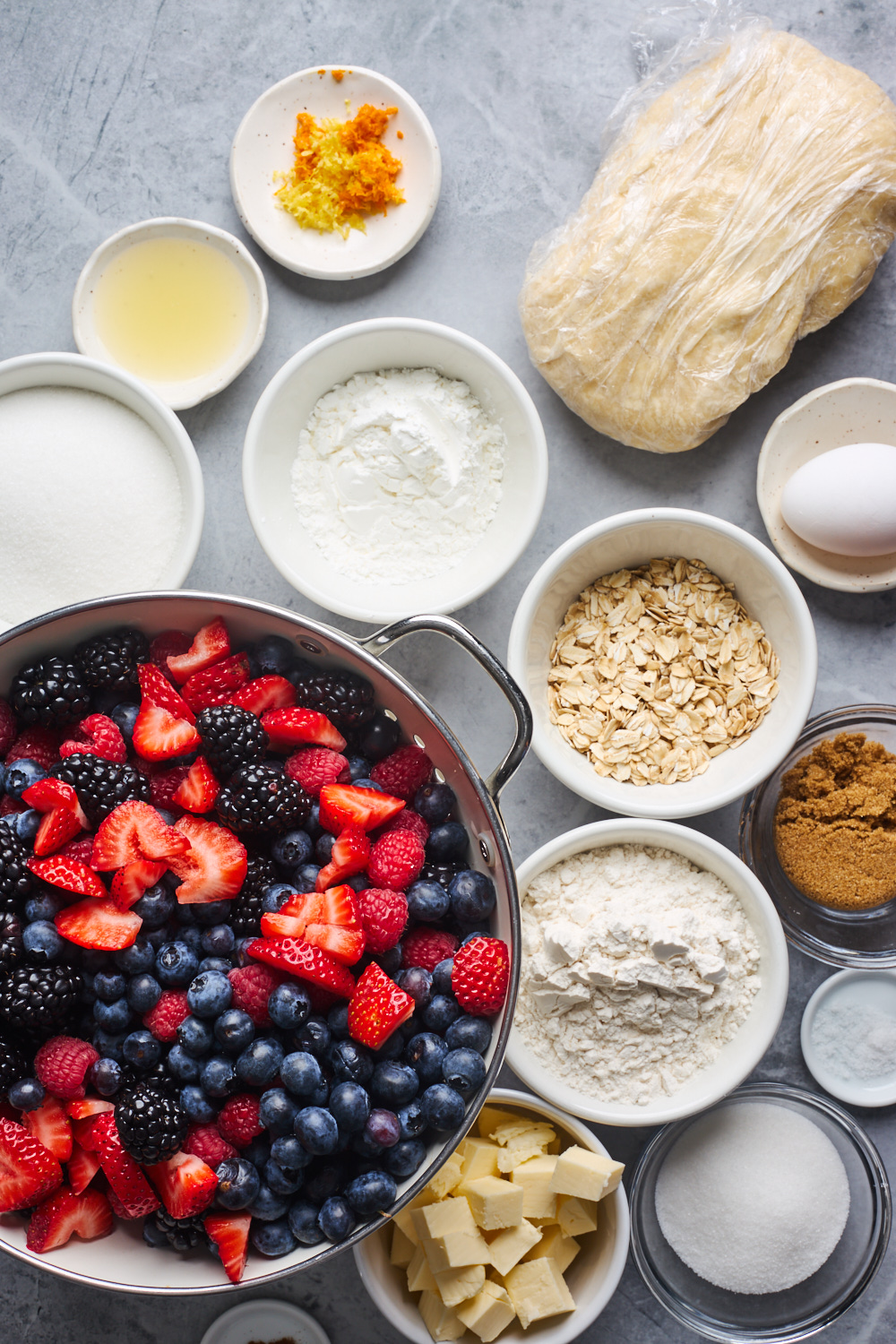 Mixed Berry Crumble Slab Pie