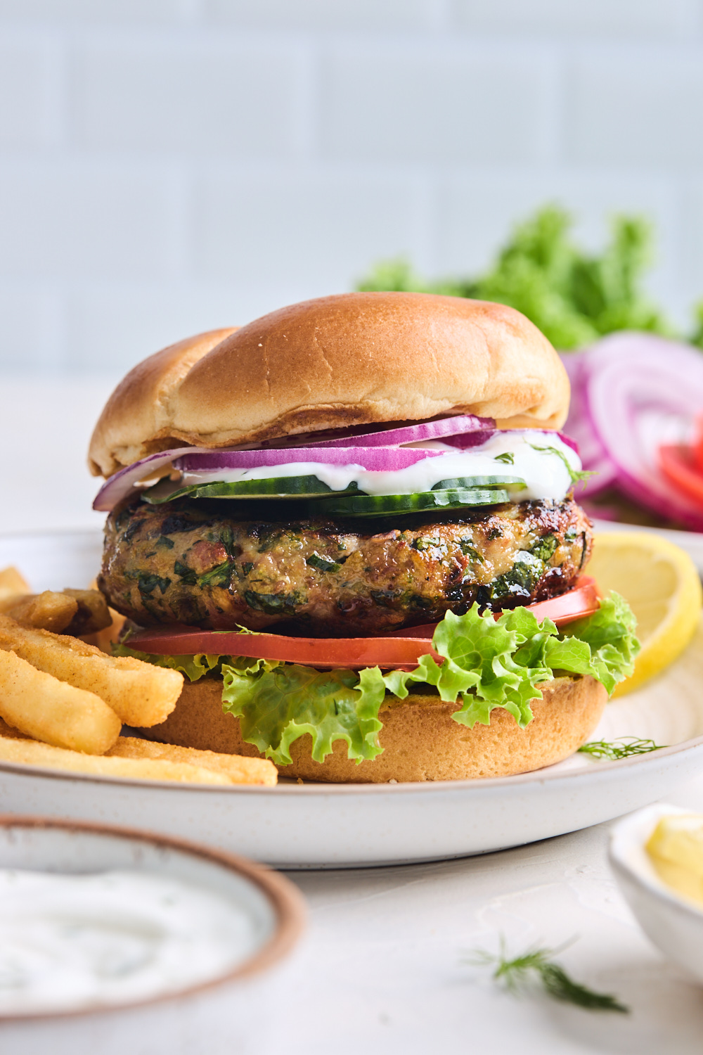 Spinach Feta Turkey Burgers