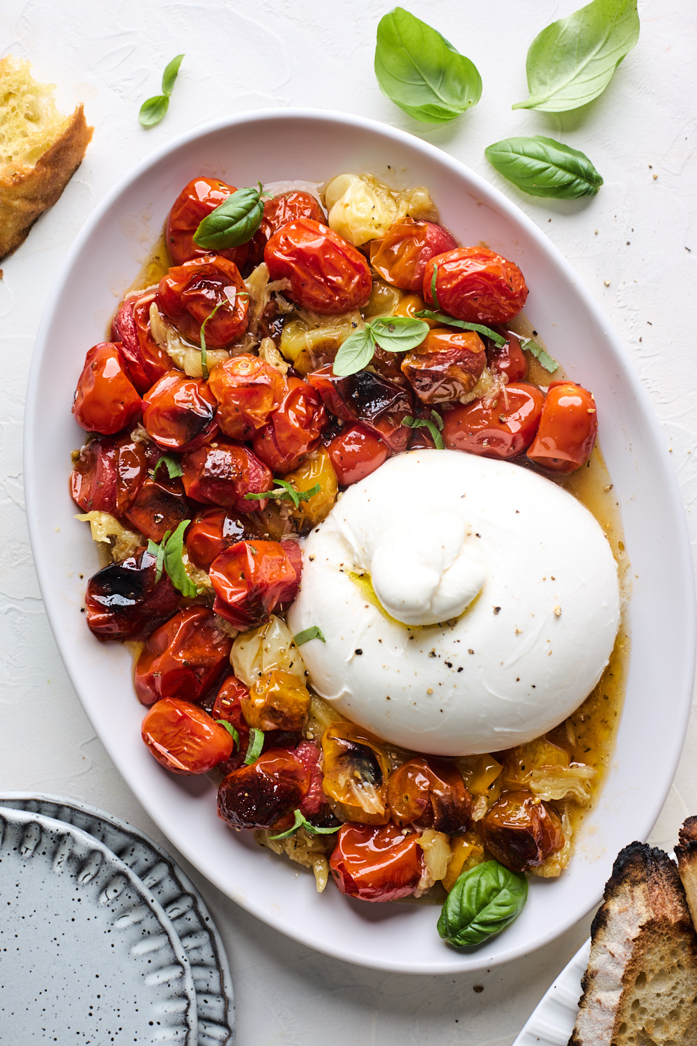 Roasted Tomatoes With Burrata