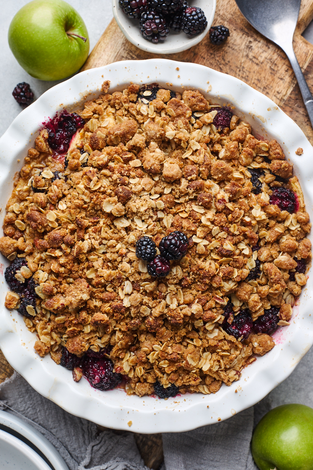 Apple and Blackberry Crumble