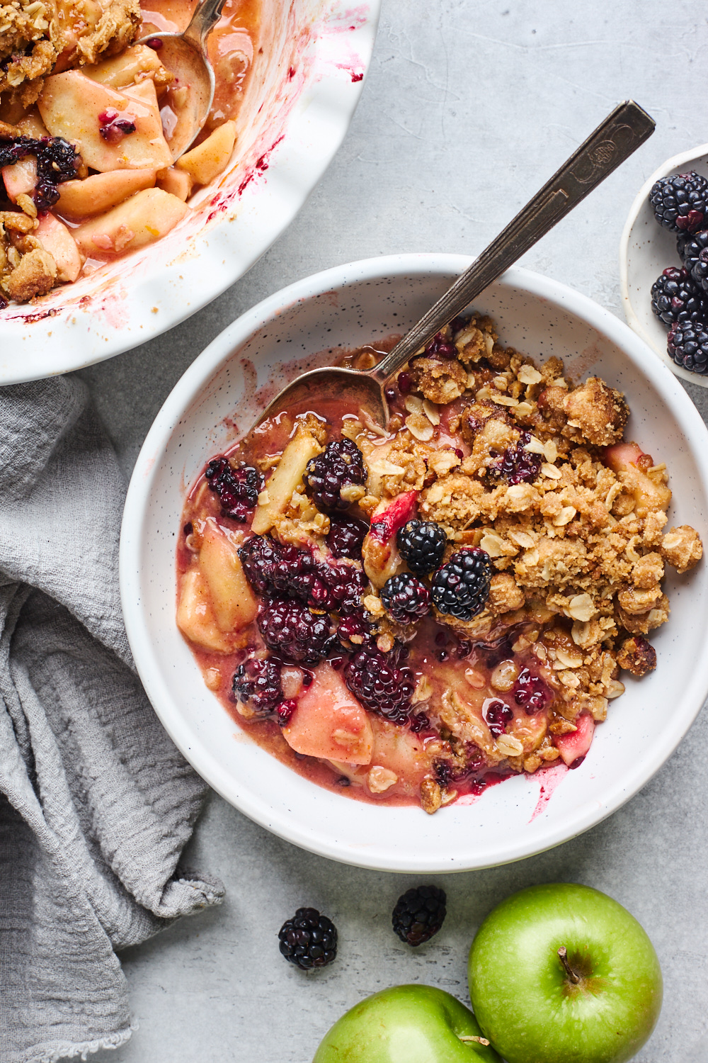 Apple and Blackberry Crumble