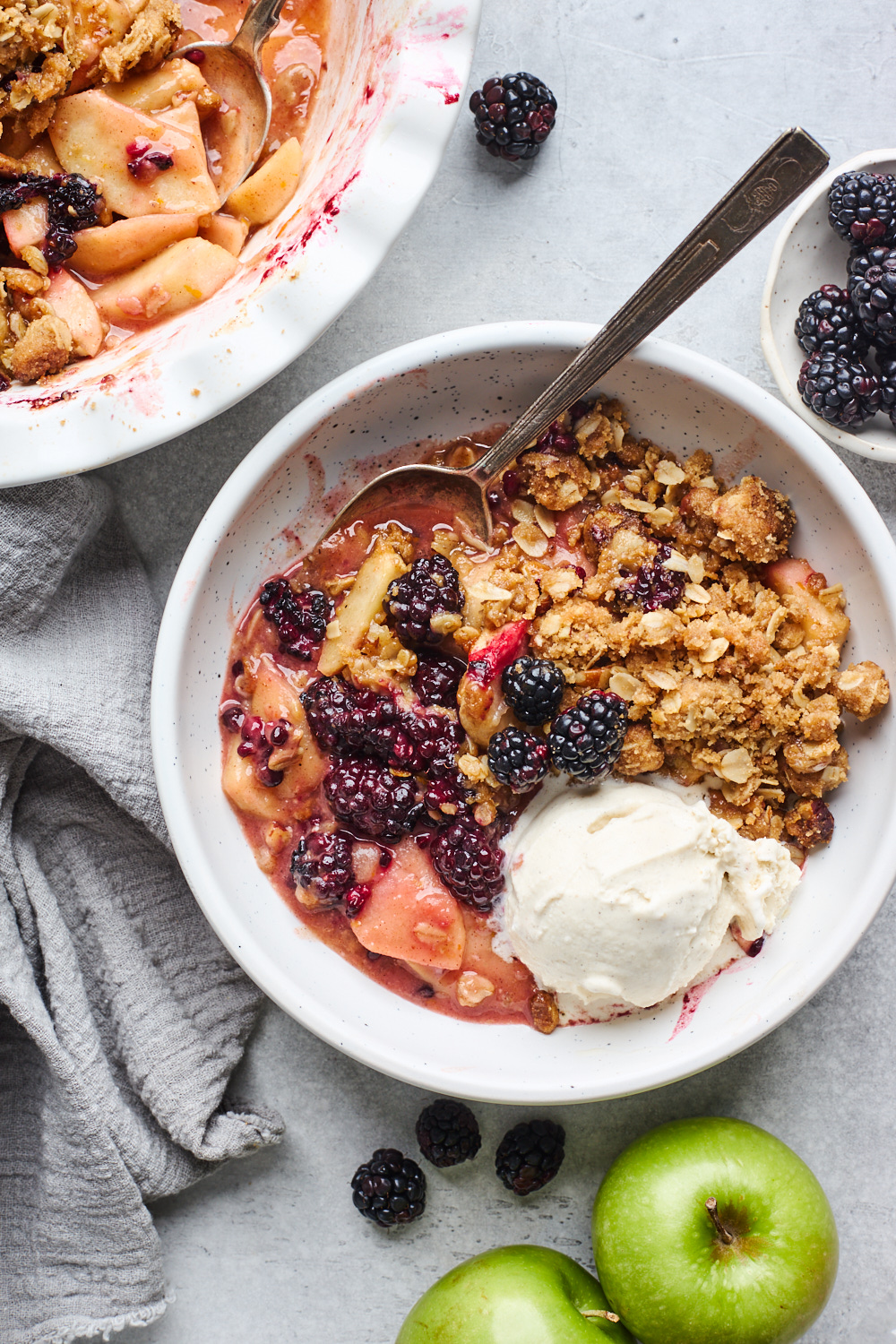 Apple and Blackberry Crumble