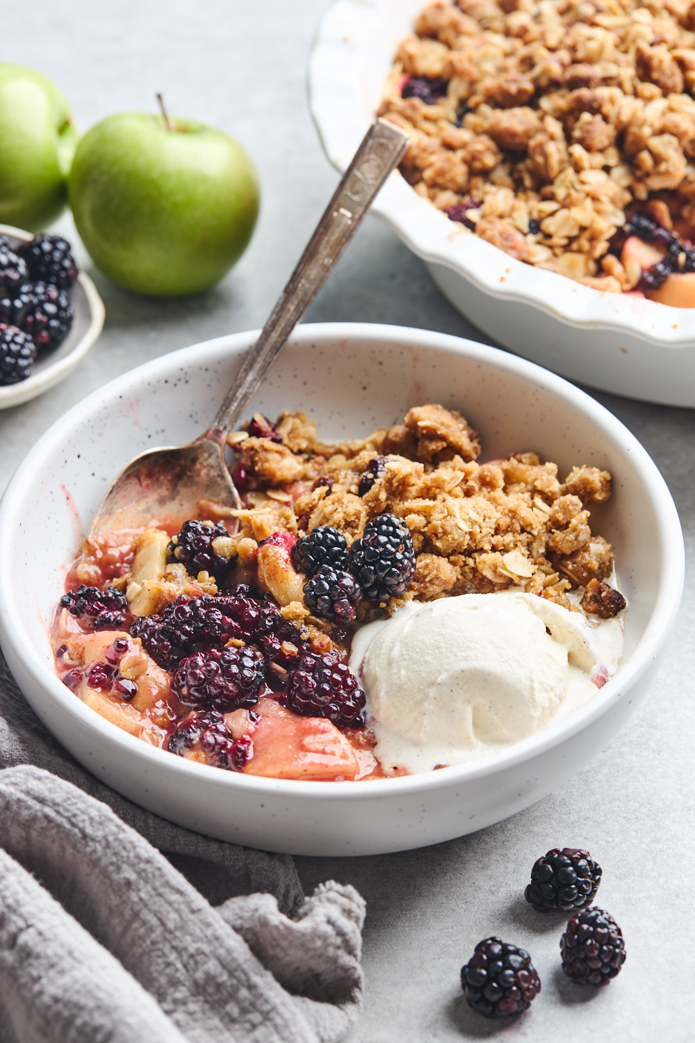 Apple and Blackberry Crumble