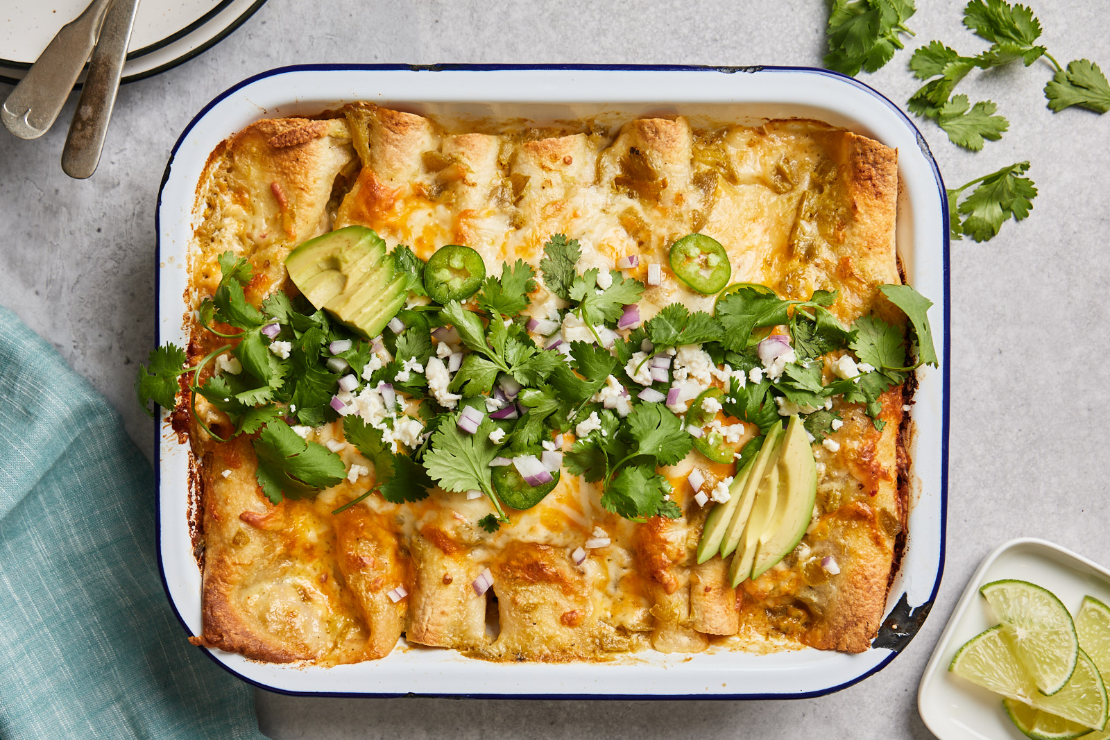 Green Chile Chicken Enchiladas