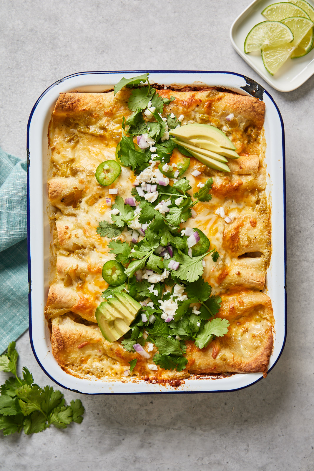 Green Chile Chicken Enchiladas