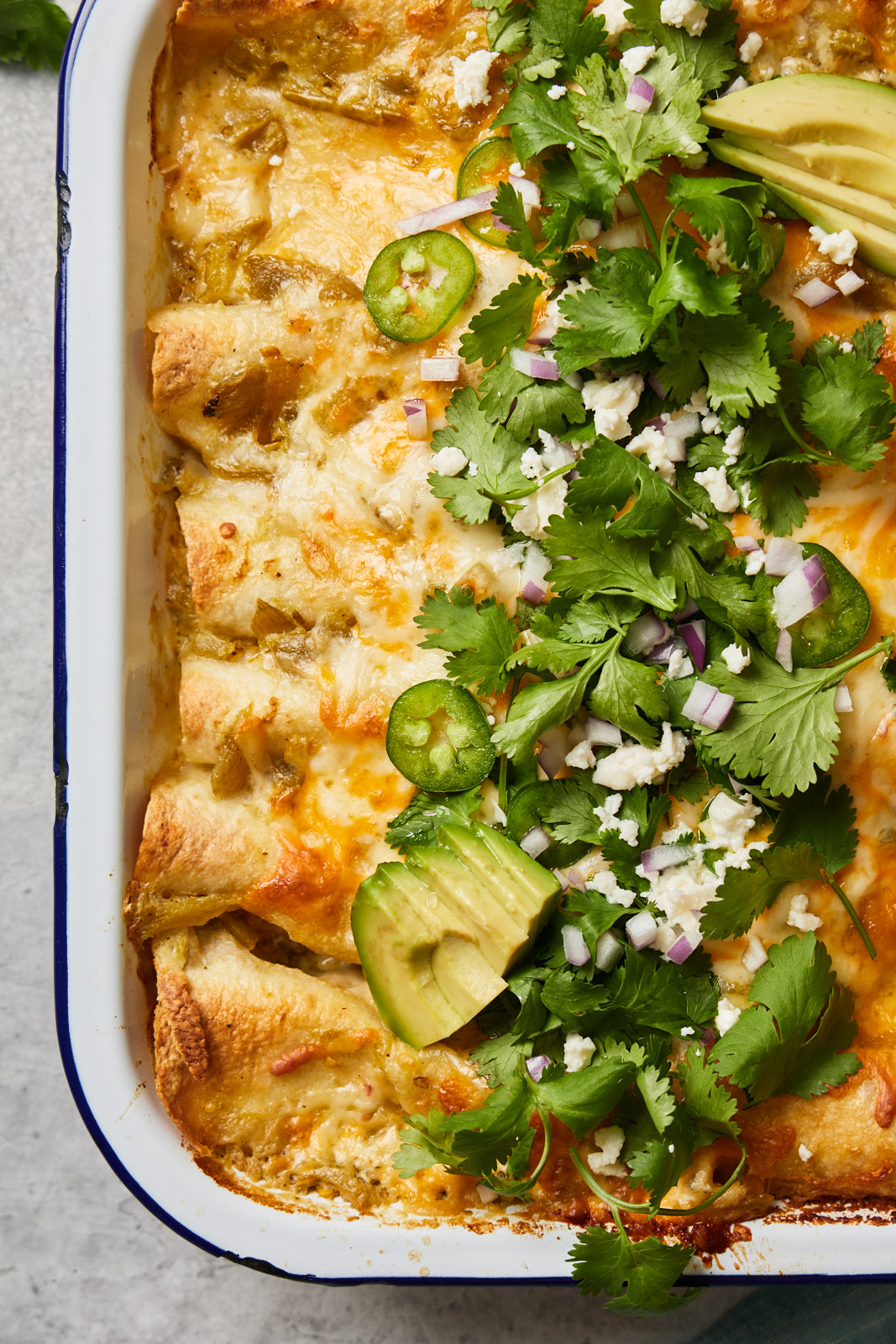 Green Chile Chicken Enchiladas