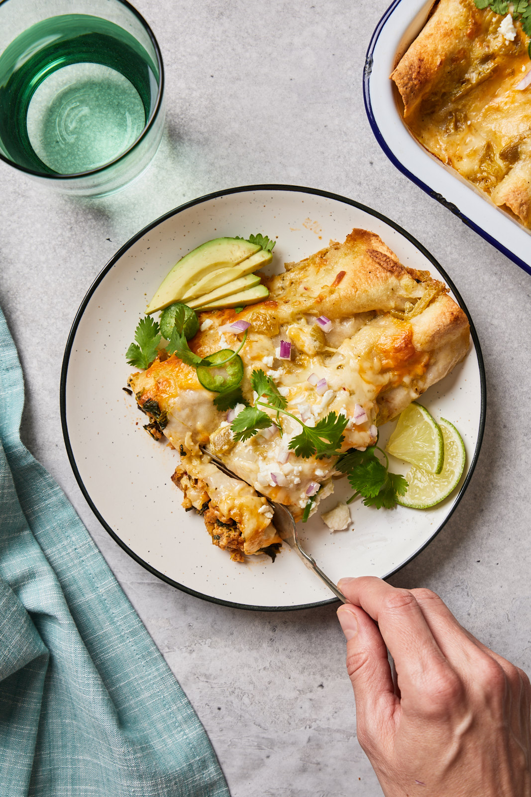 Green Chile Chicken Enchiladas