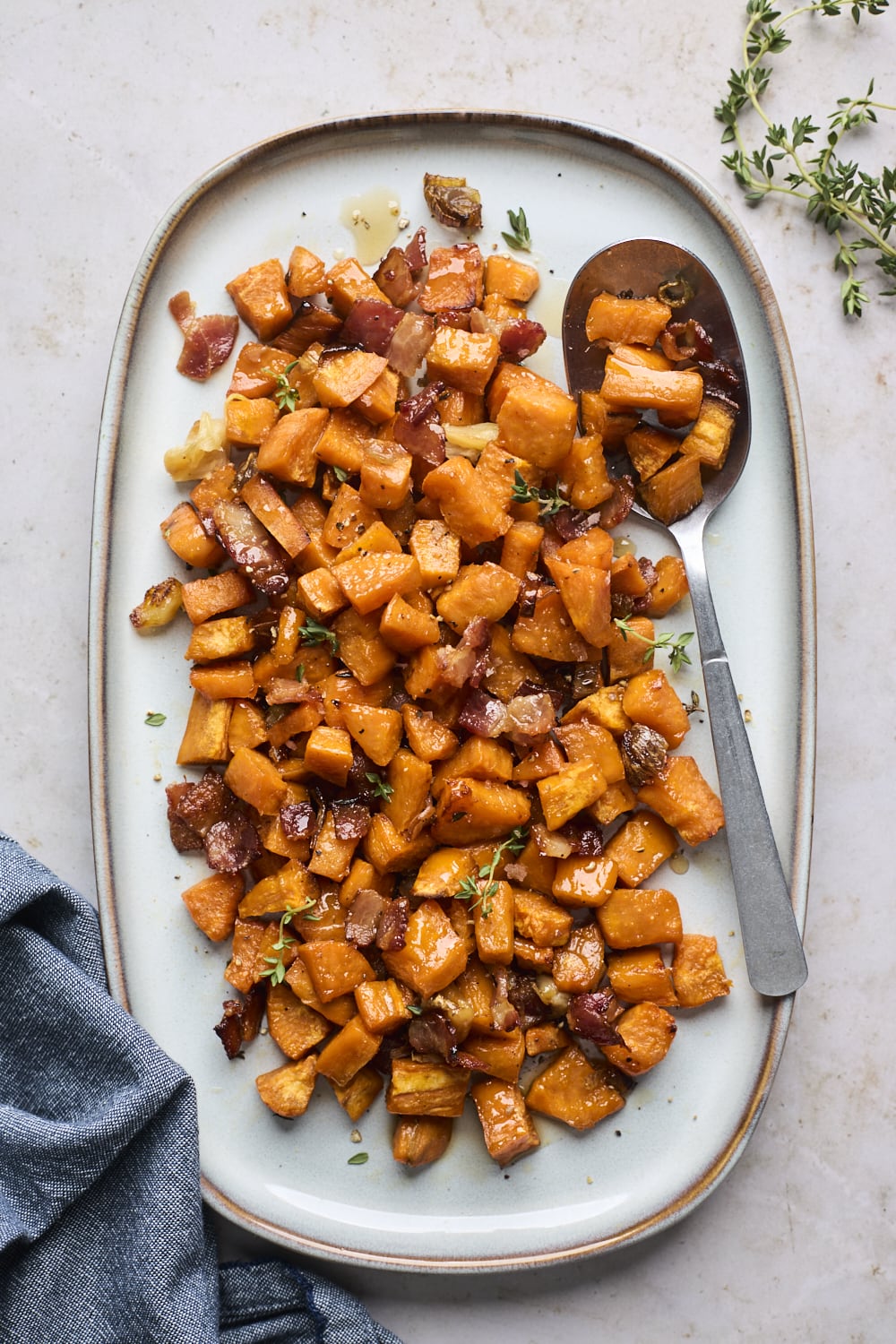 Roasted Sweet Potatoes With Bacon