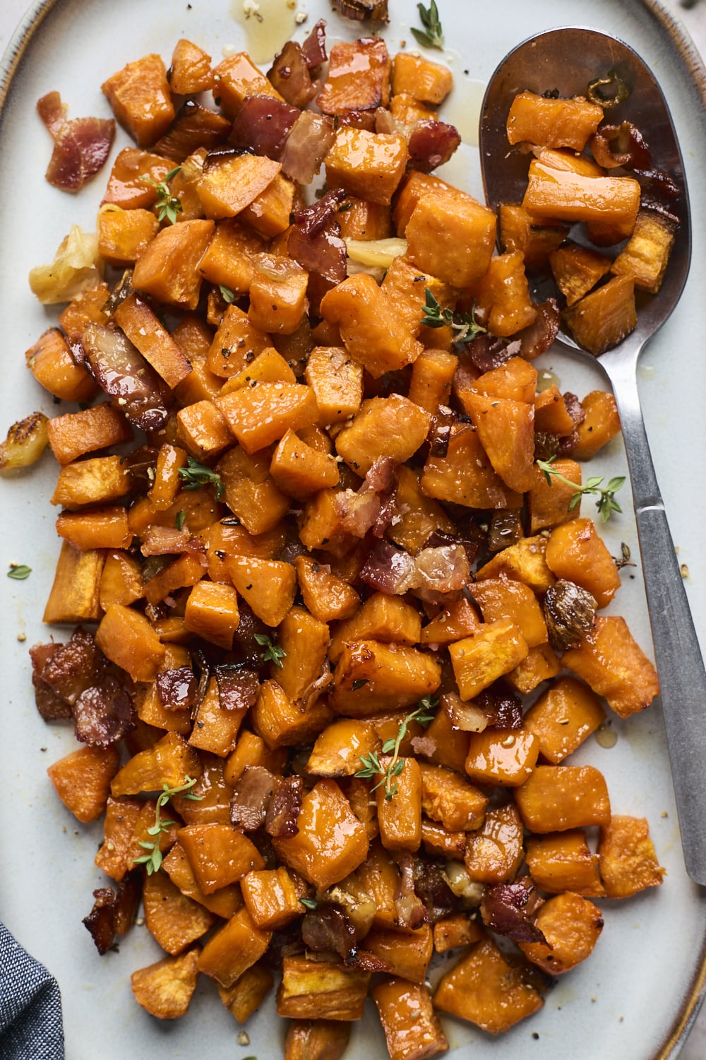 Roasted Sweet Potatoes With Bacon