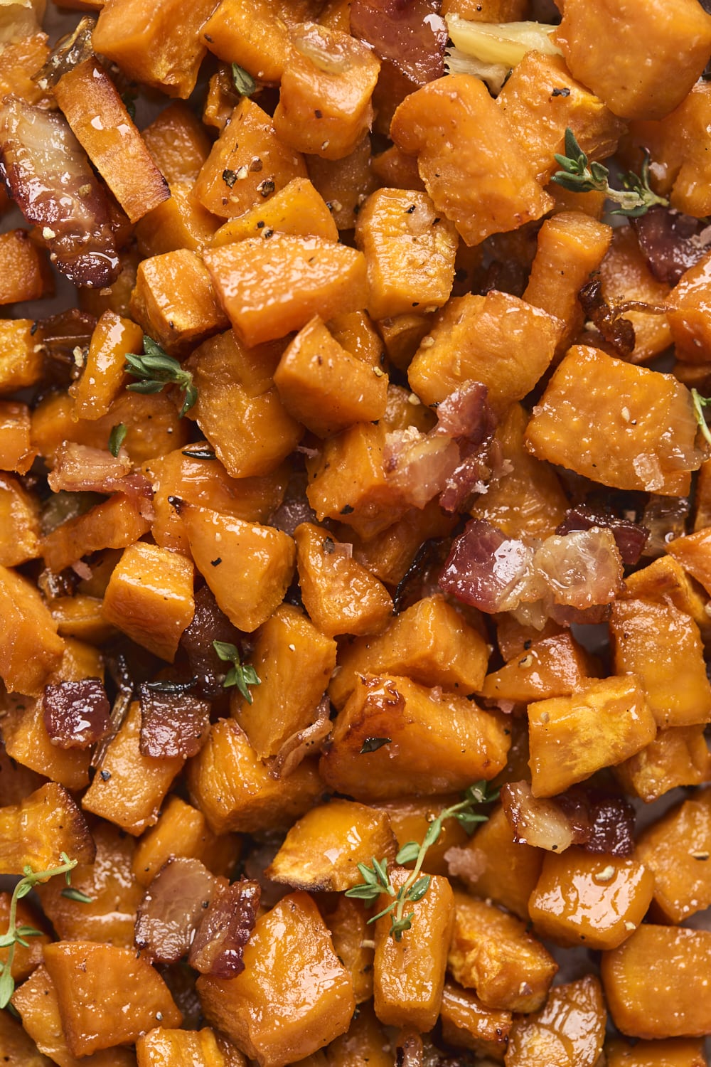 Roasted Sweet Potatoes With Bacon