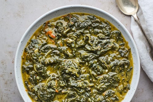 Creamed Spinach Trinidadian Style