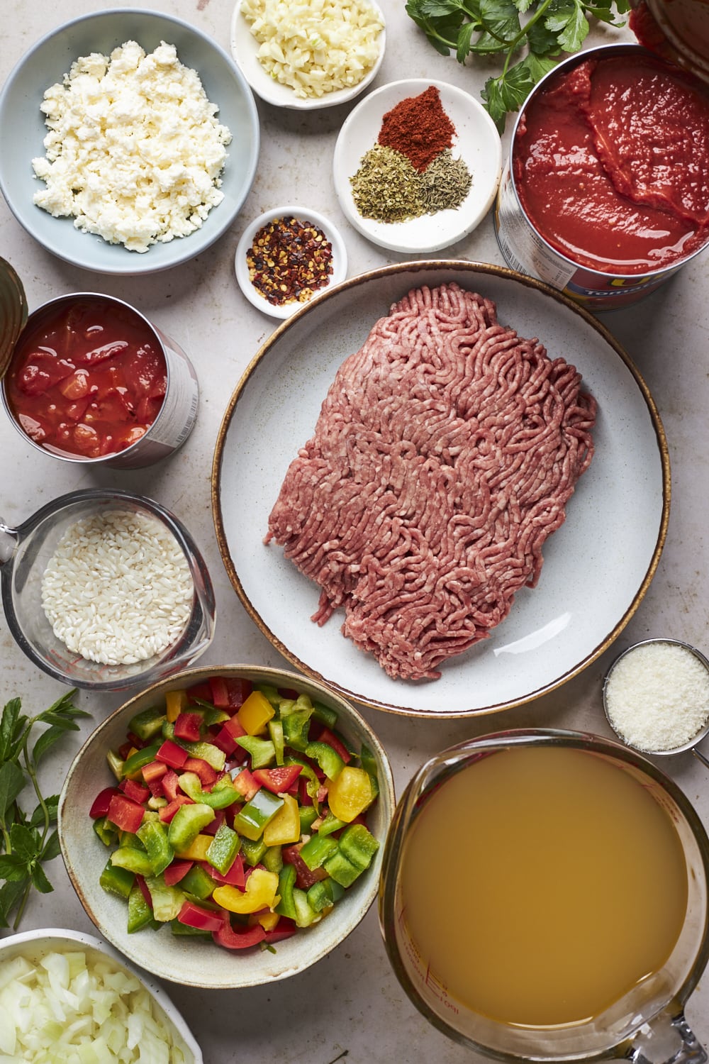 Greek Stuffed Pepper Soup