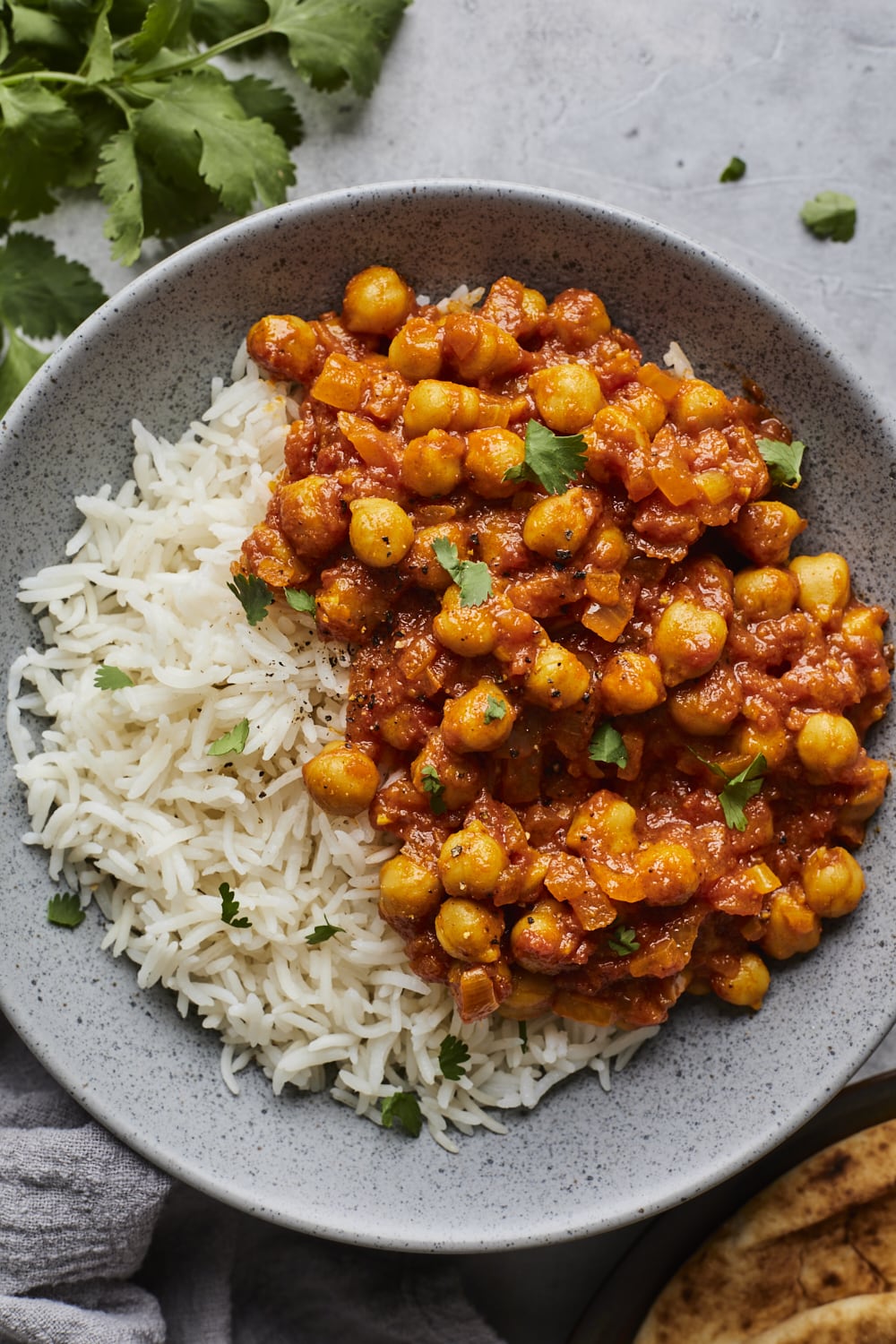 Chana Masala and rice