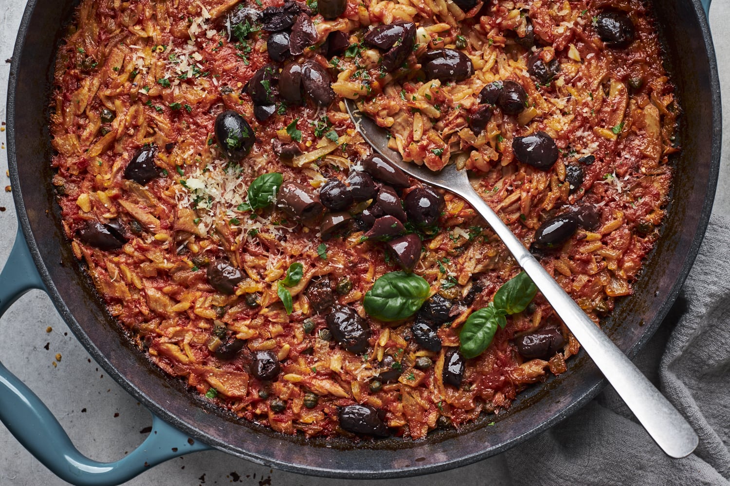 Puttanesca - One Pot Baked Orzo