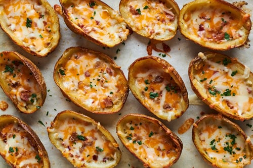 Crispy Oven Baked Potato Skins