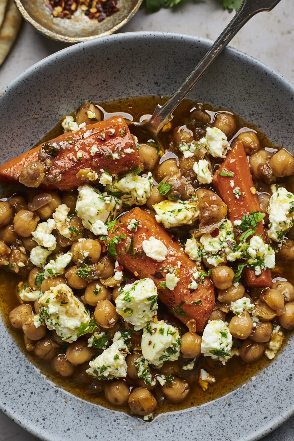 Roasted Carrots and Chickpeas