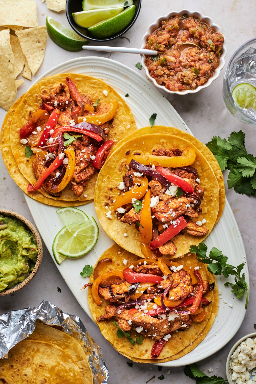 Sheetpan Fajitas With Homemade Salsa