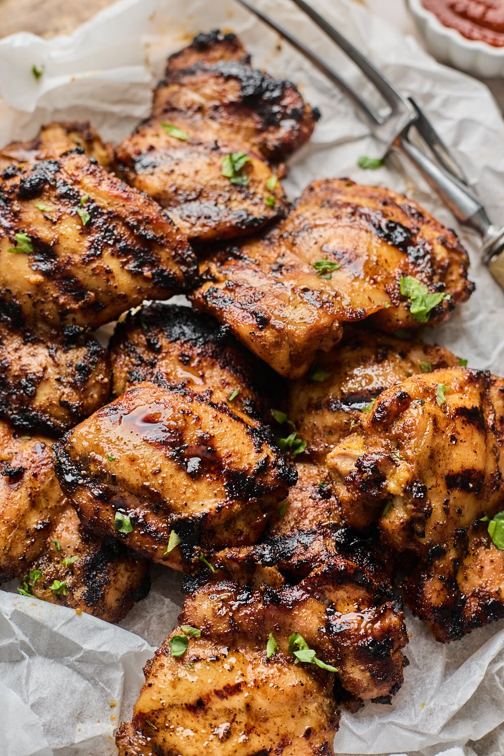 Grilled BBQ Boneless Chicken Thighs {Quick & Easy}