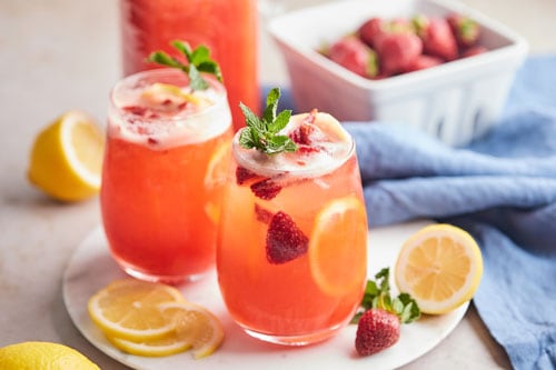 Homemade Strawberry Lemonade