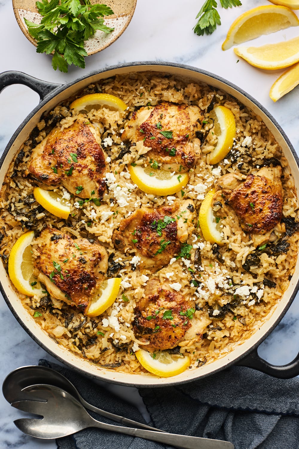 One Pan Greek Chicken and Rice