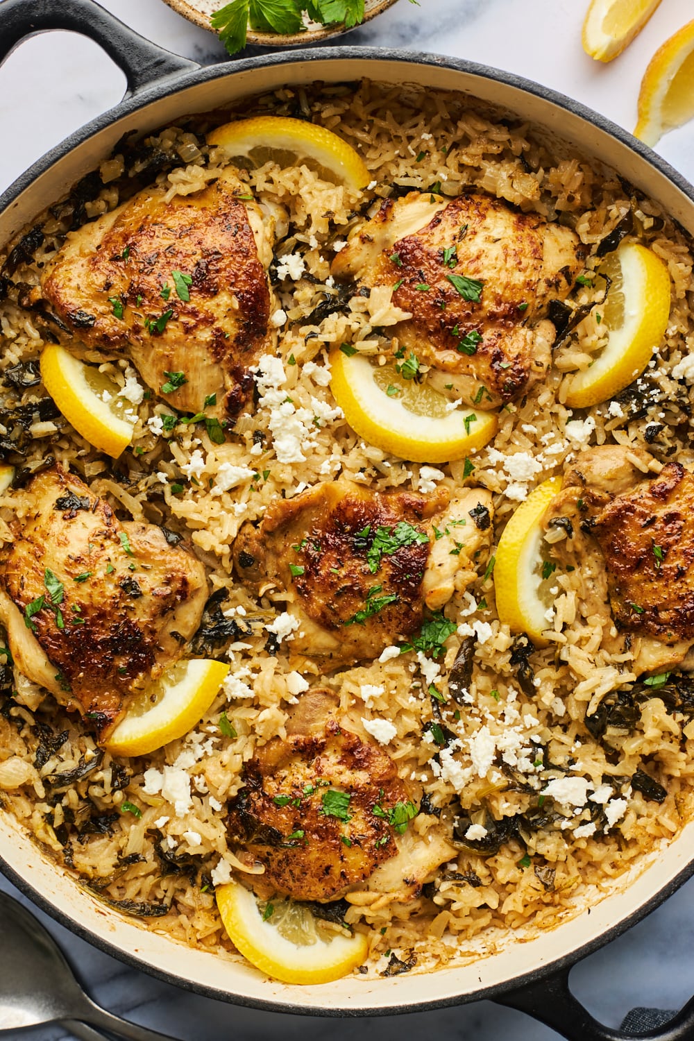 One Pan Greek Chicken and Rice