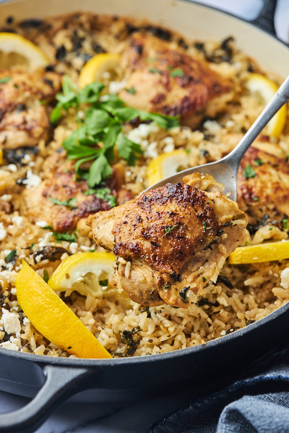 One Pan Greek Chicken and Rice