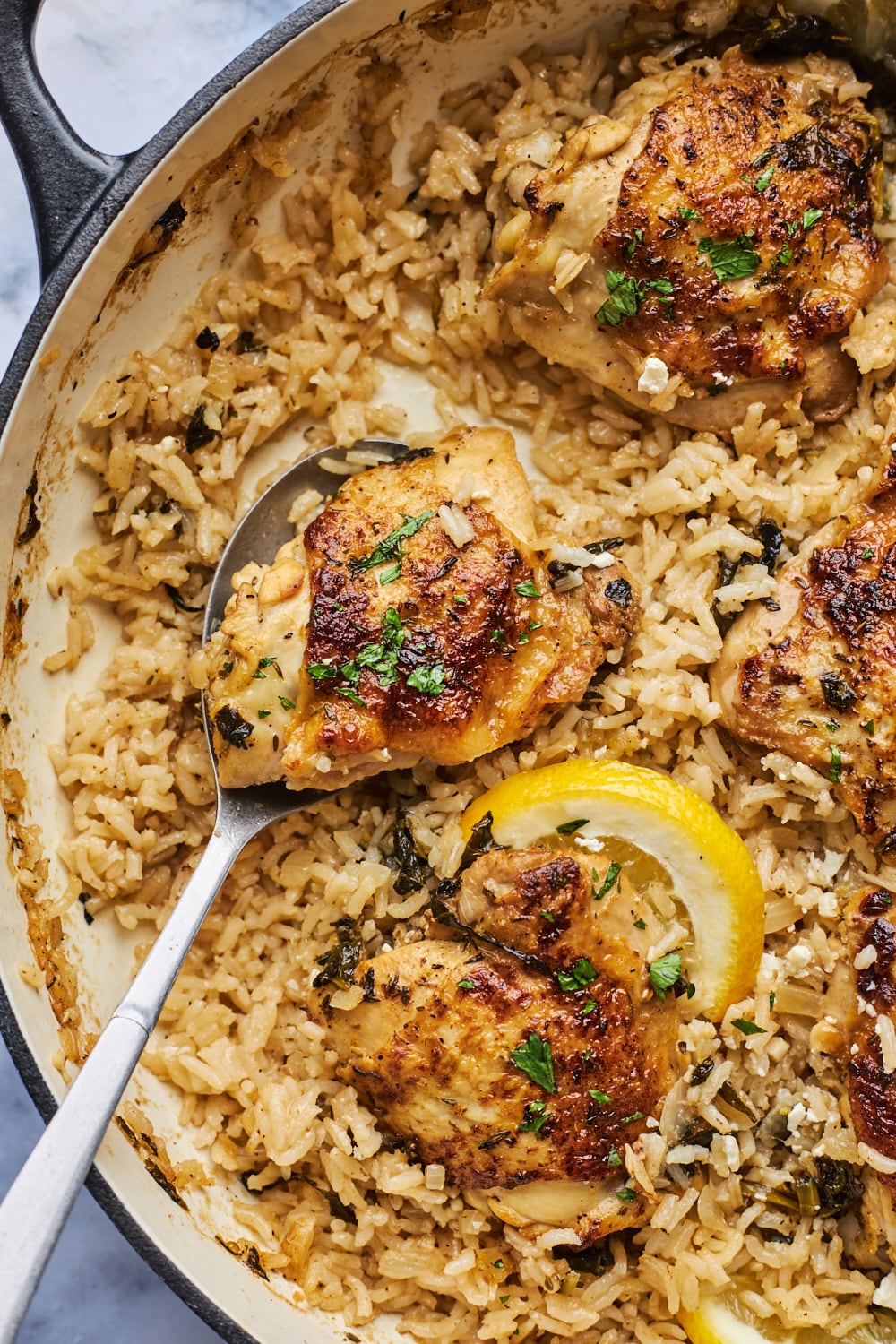 One Pan Greek Chicken and Rice